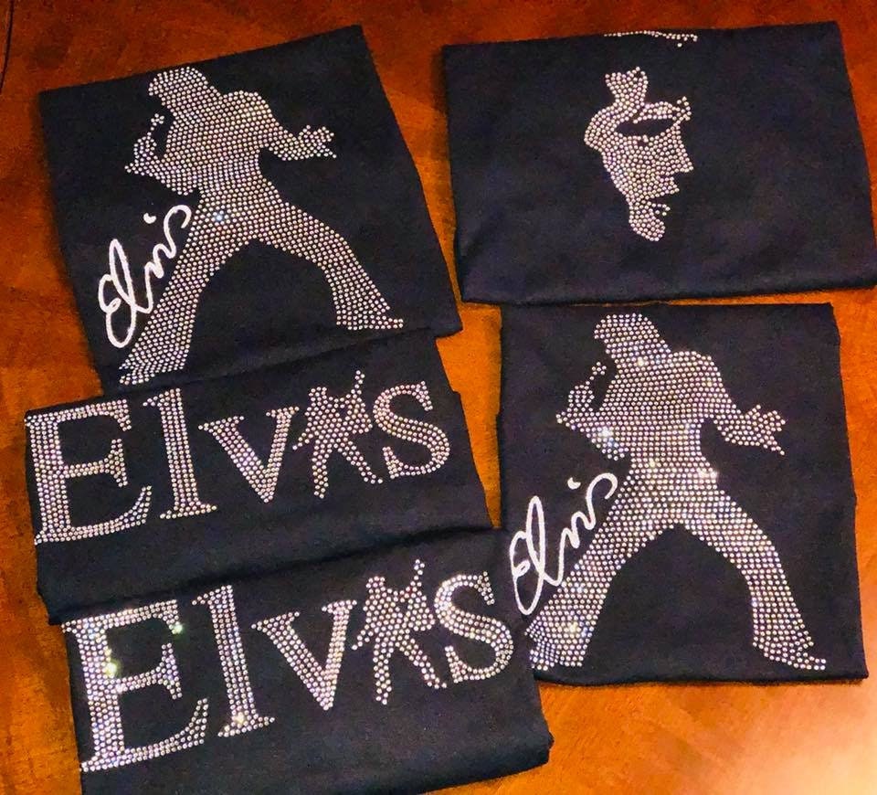 Elvis Presley Name Bling Tee! Elvis Bling/Elvis Design - Stitch N Bling