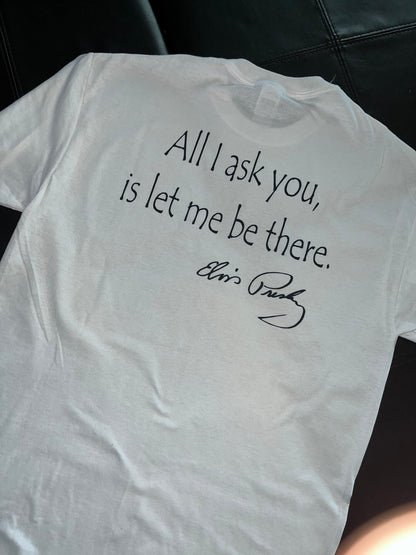 Elvis Presley Silhouette Tee! Elvis Quote on Back or Custom Saying. Personalization available upon request/Elvis Quote or Lyrics - Stitch N Bling