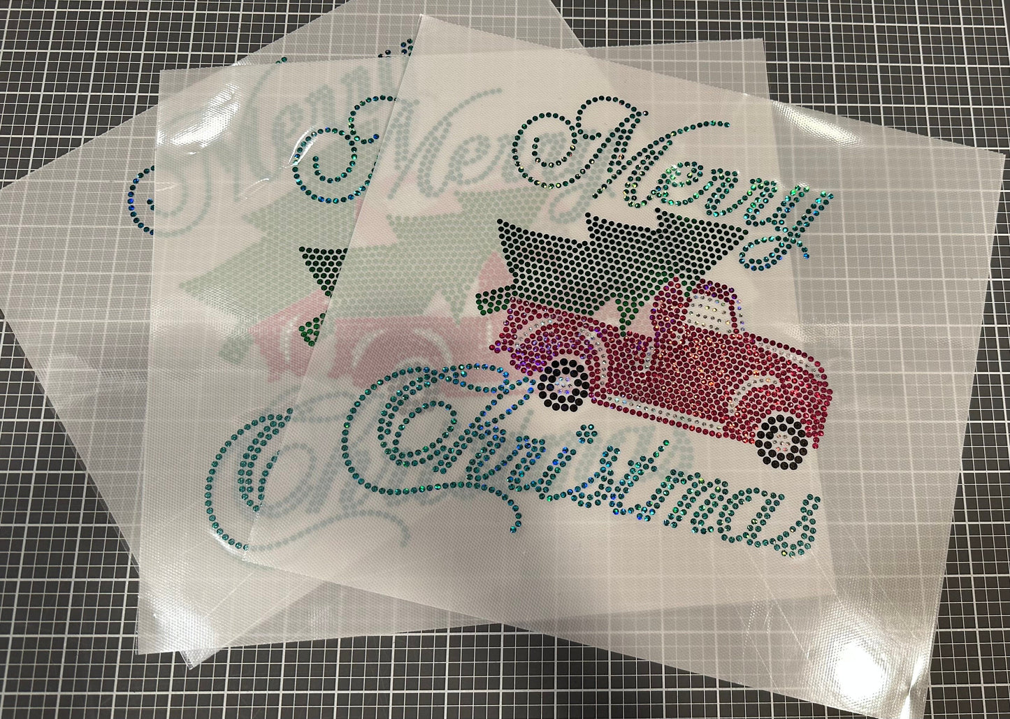 Merry Christmas Old Pink Truck with Christmas Tree Spangle Tee, T-Shirt/Christmas Tree Design! Christmas Sweatshirt - Stitch N Bling