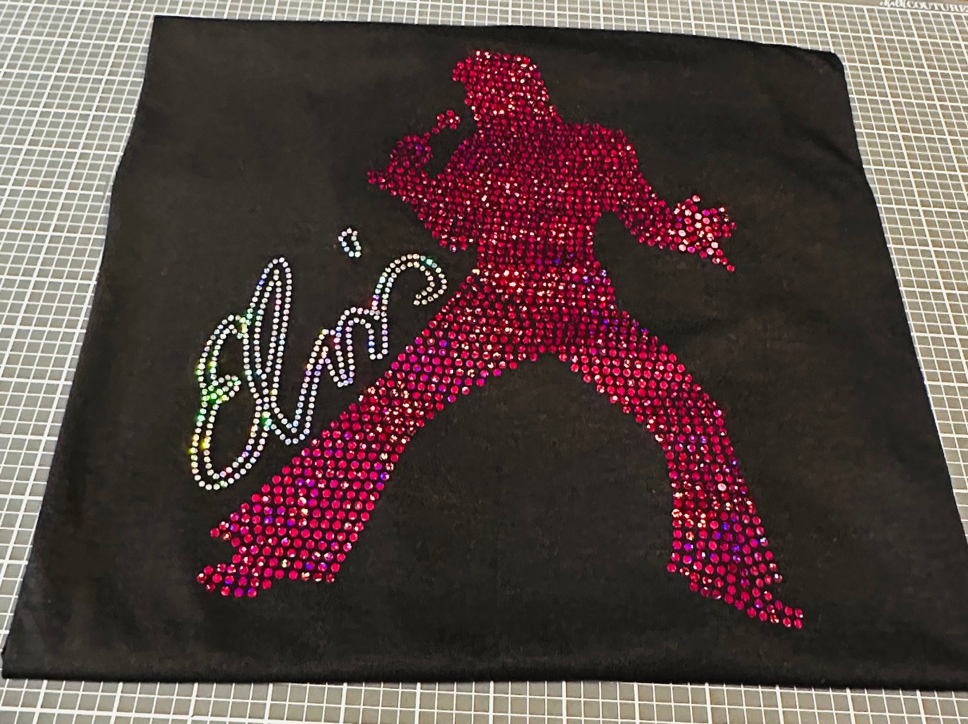 Hot Pink V-Neck or Unisex Elvis Presley Rock n Roll Bling Tee or Sweatshirt! Elvis Bling! Sweatshirts Available! Choose your color! Youth! - Stitch N Bling