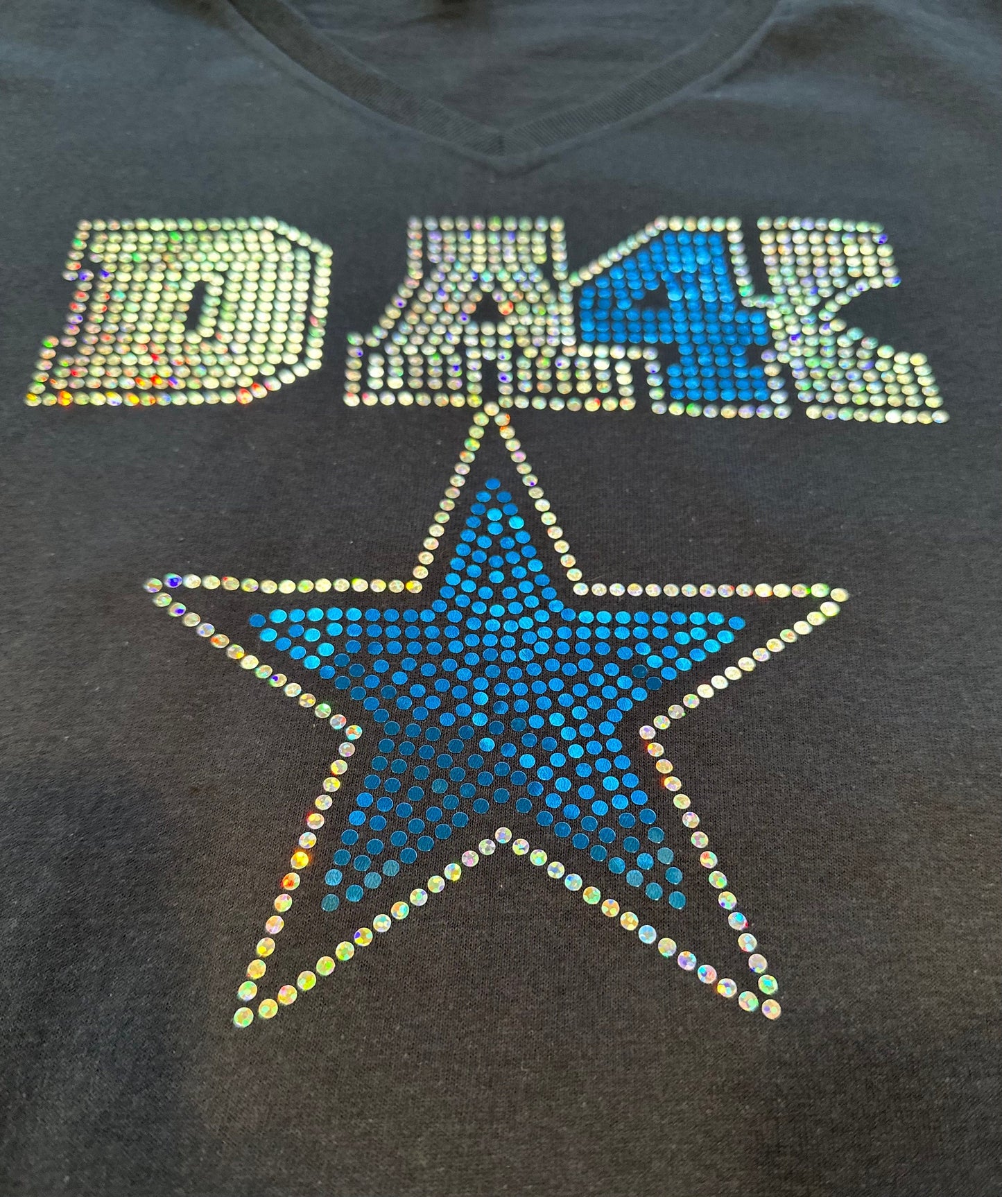 Bling Cowboy Tee/Bling Football Tee/ Texas Football / Cowboys with DAK T-Shirt - Stitch N Bling