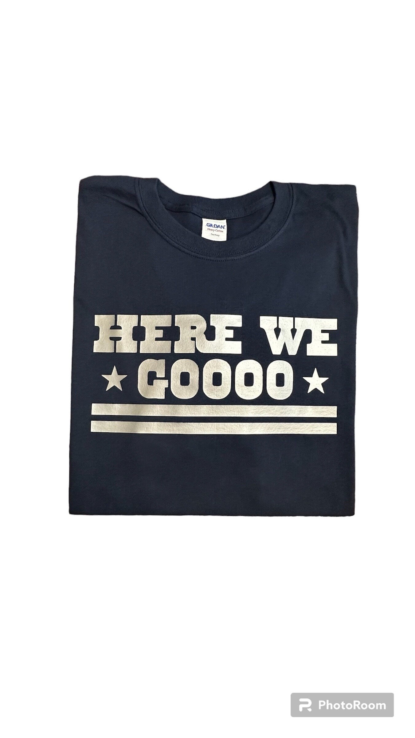 Here We Go Cowboy Tee/Football Tee/ Texas Football / Cowboys T-Shirt - Stitch N Bling