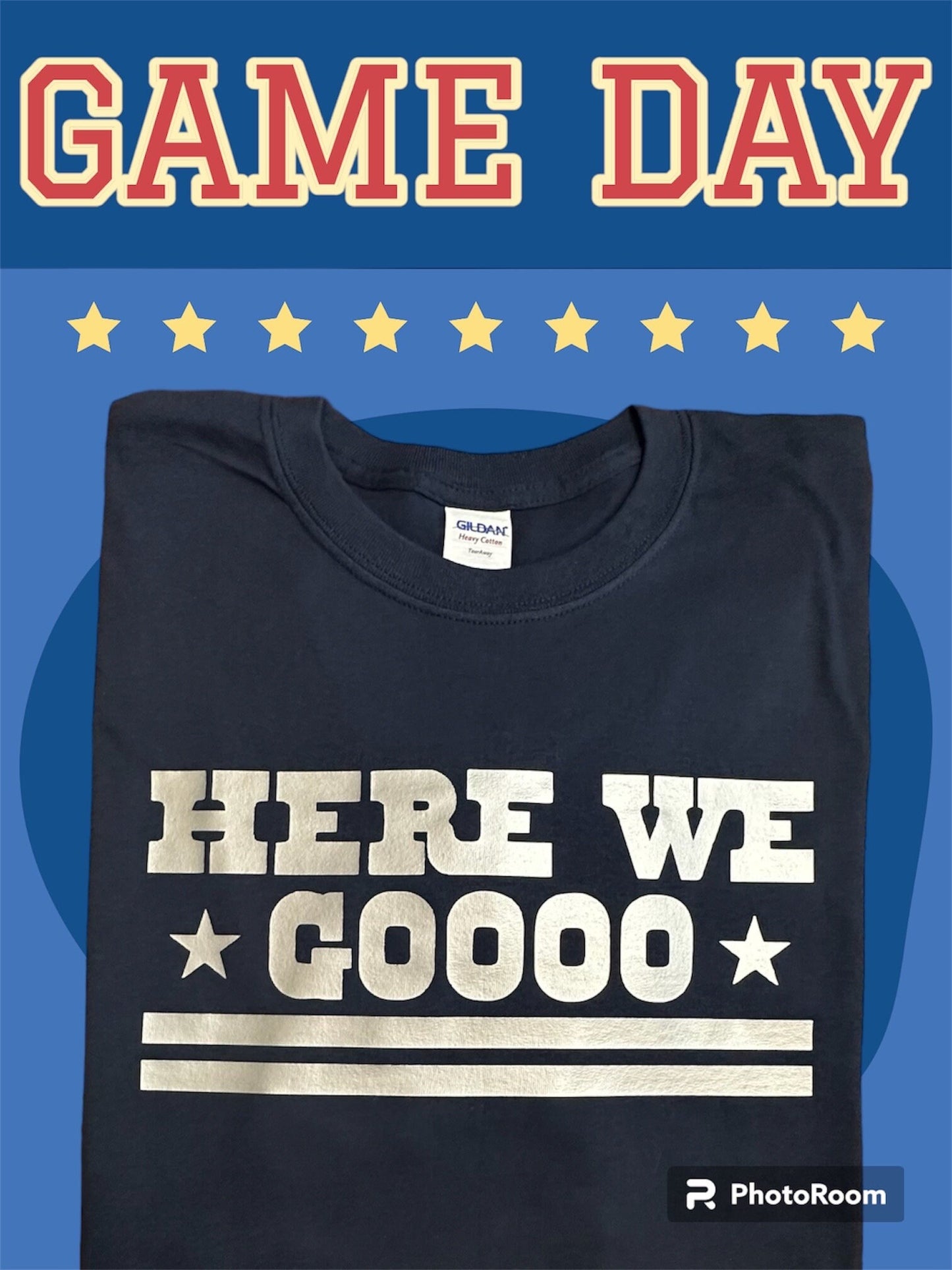 Here We Go Cowboy Tee/Football Tee/ Texas Football / Cowboys T-Shirt - Stitch N Bling
