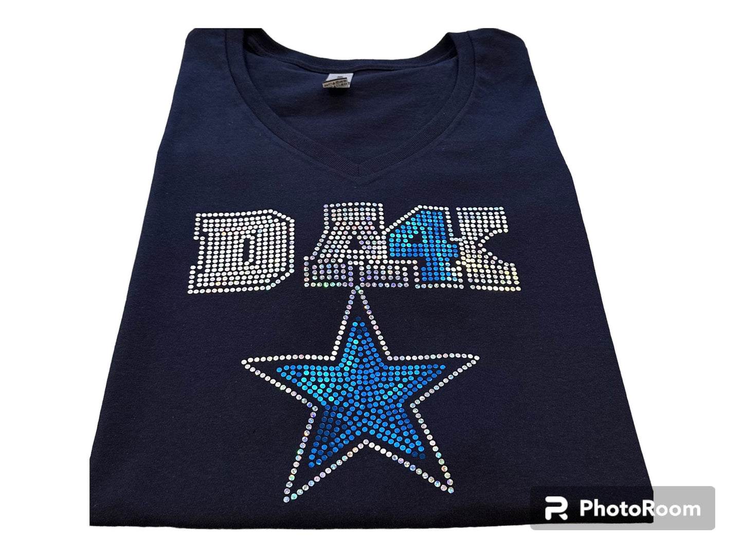 Bling Cowboy Tee/Bling Football Tee/ Texas Football / Cowboys with DAK T-Shirt - Stitch N Bling