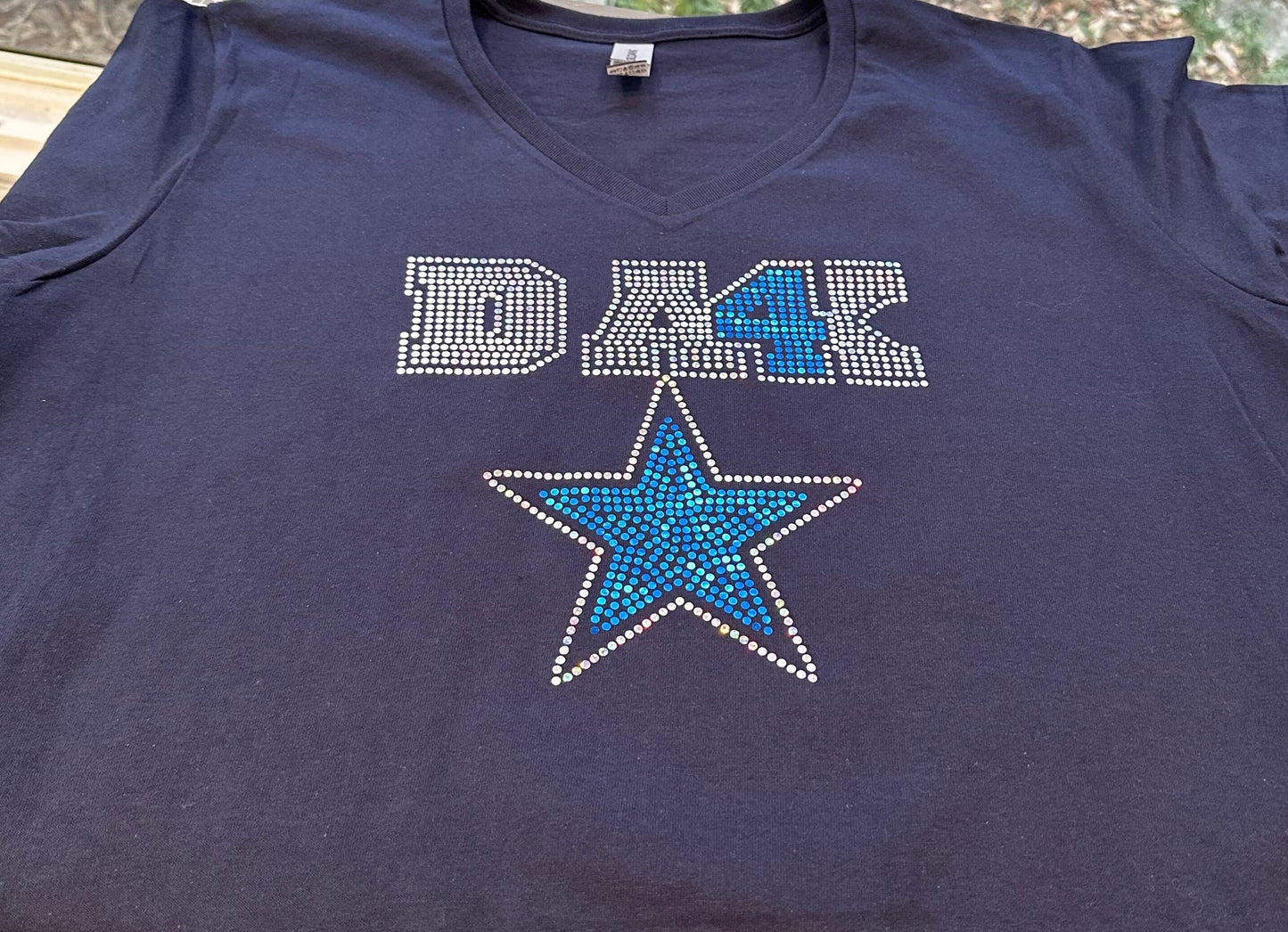 Here We Go Cowboy Tee/Football Tee/ Texas Football / Cowboys T-Shirt - Stitch N Bling