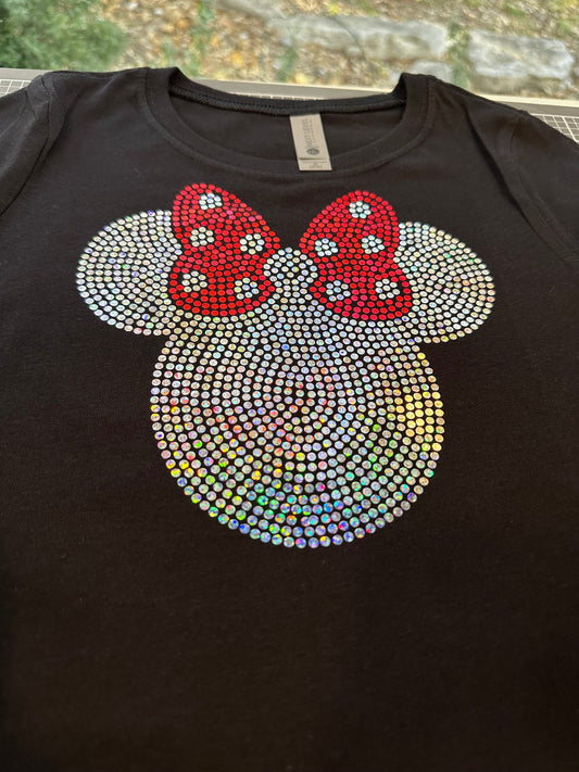 Personalized Mouse Bling/ Girl Mouse Tee/ Children & Adult Sizes Available, Sweatshirts