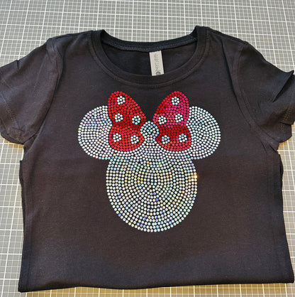 Personalized Mouse Bling/ Girl Mouse Tee/ Children & Adult Sizes Available, Sweatshirts