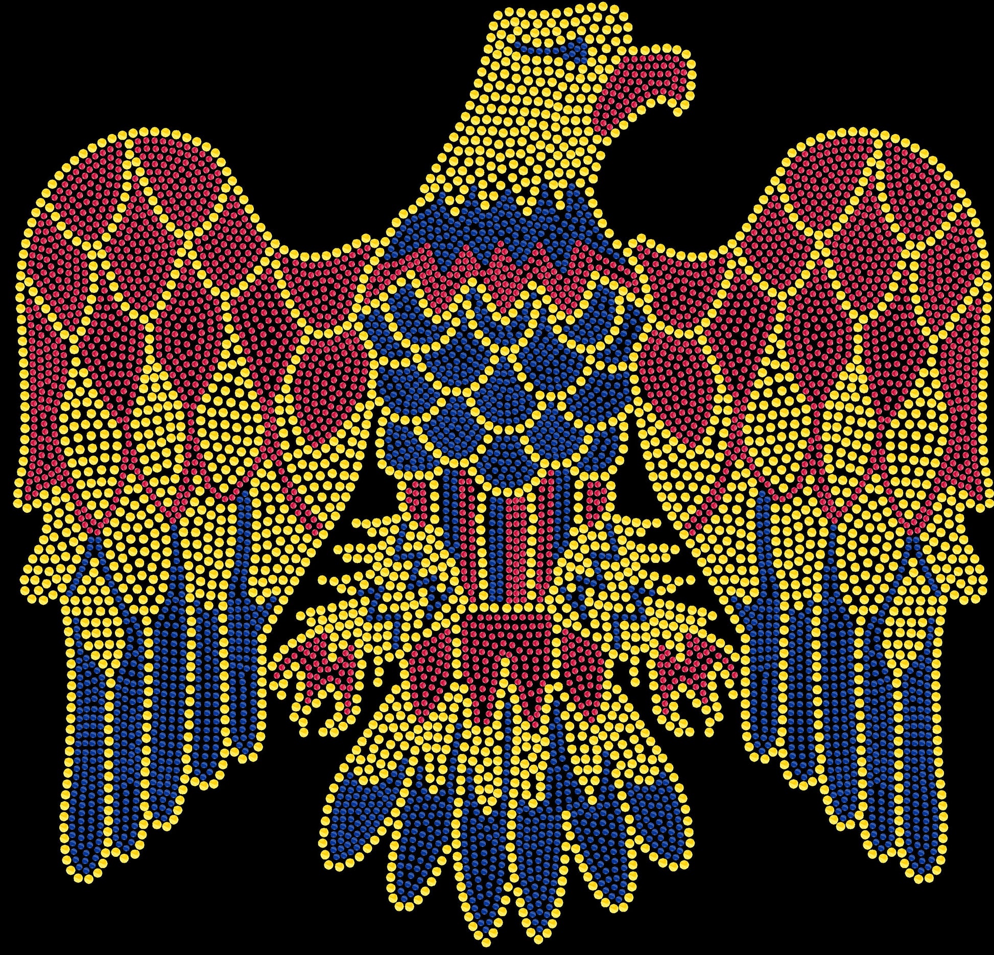 Elvis Eagle Bling Zippered Jacket, Zippered Hoodie or Sweatshirt! Full Sized Elvis Cape Eagle / Extra Large Elvis Design with Bling! - Stitch N Bling