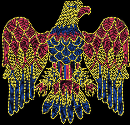 Elvis Eagle Bling Zippered Jacket, Zippered Hoodie or Sweatshirt! Full Sized Elvis Cape Eagle / Extra Large Elvis Design with Bling! - Stitch N Bling