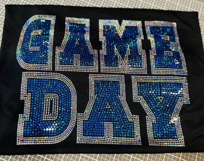 GAME DAY Bling Tee / Sports Bling Tee / Choose the Color / Sports Tee - Stitch N Bling
