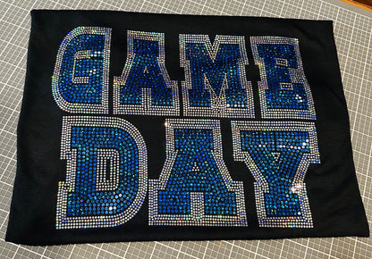 GAME DAY Bling Tee / Sports Bling Tee / Choose the Color / Sports Tee - Stitch N Bling