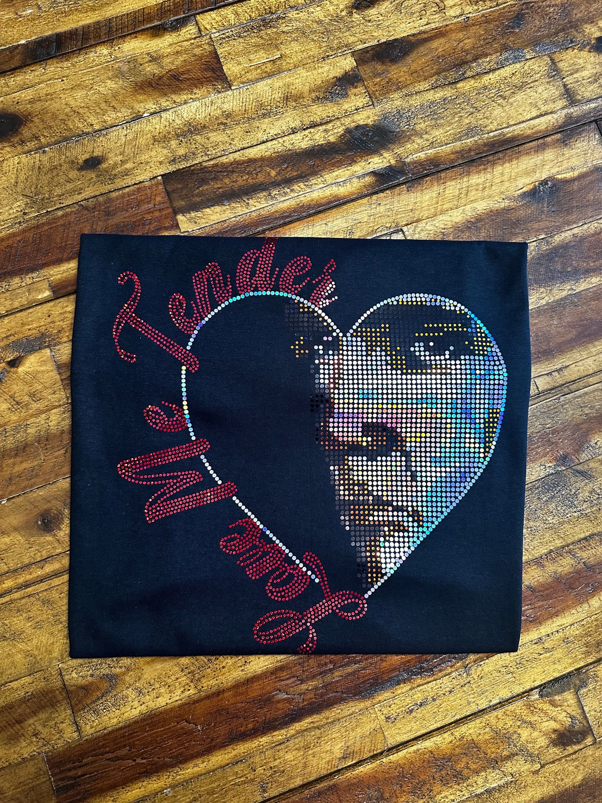 Elvis Love Me Tender Bling Tees or Sweatshirts! Elvis Valentine's Day! Elvis Heart Sparkle Tee! - Stitch N Bling