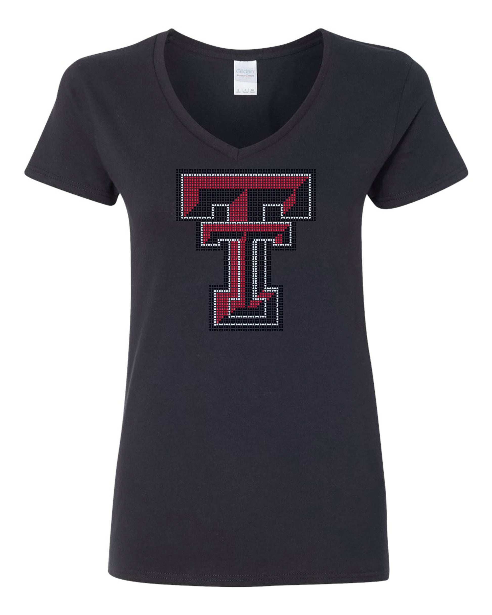 Texas Tech College Football Bling / Football University Sparkle/ Texas Sports Bling Tee or Tank - Stitch N Bling