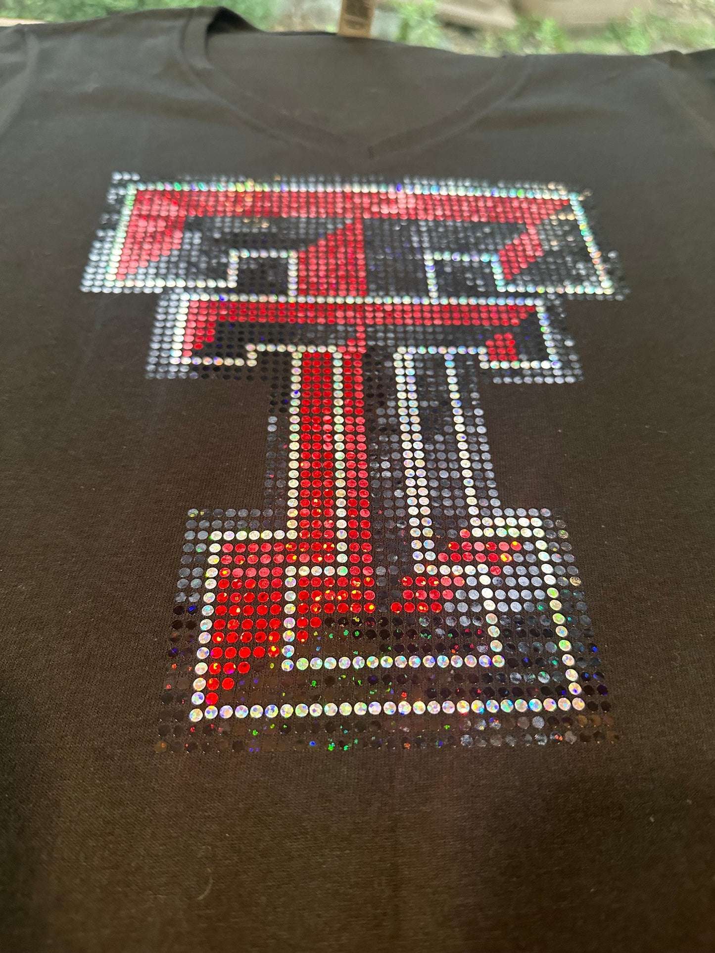 Texas Tech College Football Bling / Football University Sparkle/ Texas Sports Bling Tee or Tank - Stitch N Bling