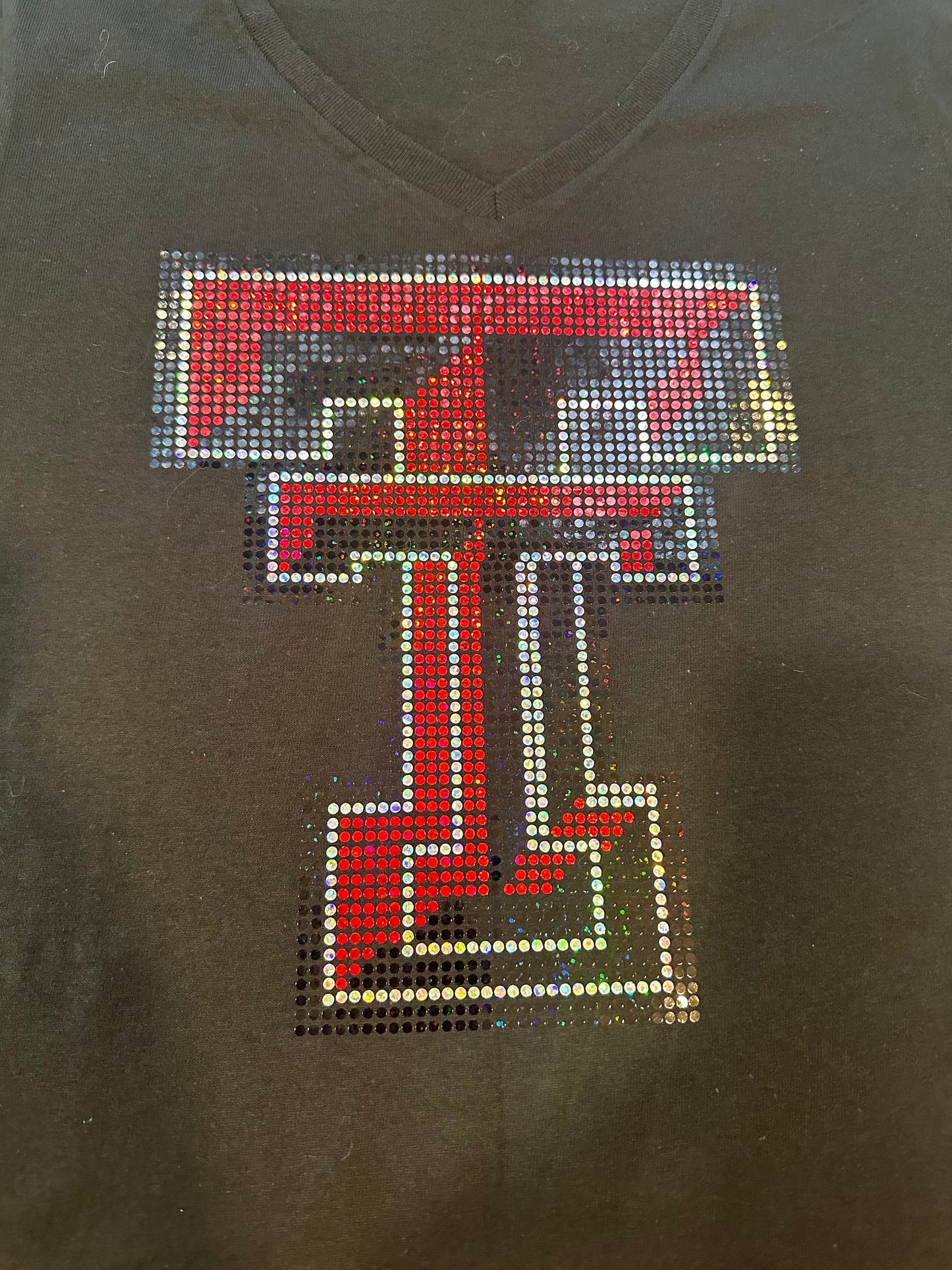 Texas Tech College Football Bling / Football University Sparkle/ Texas Sports Bling Tee or Tank - Stitch N Bling