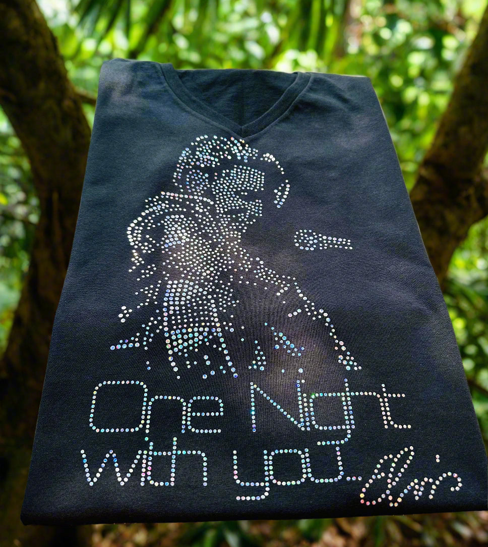 Elvis One Night With You BLING Spangle Tees, Tanks, Long Sleeve, Sweatshirts! Elvis 1968 Comeback Special Bling! Elvis Tank Top! - Stitch N Bling