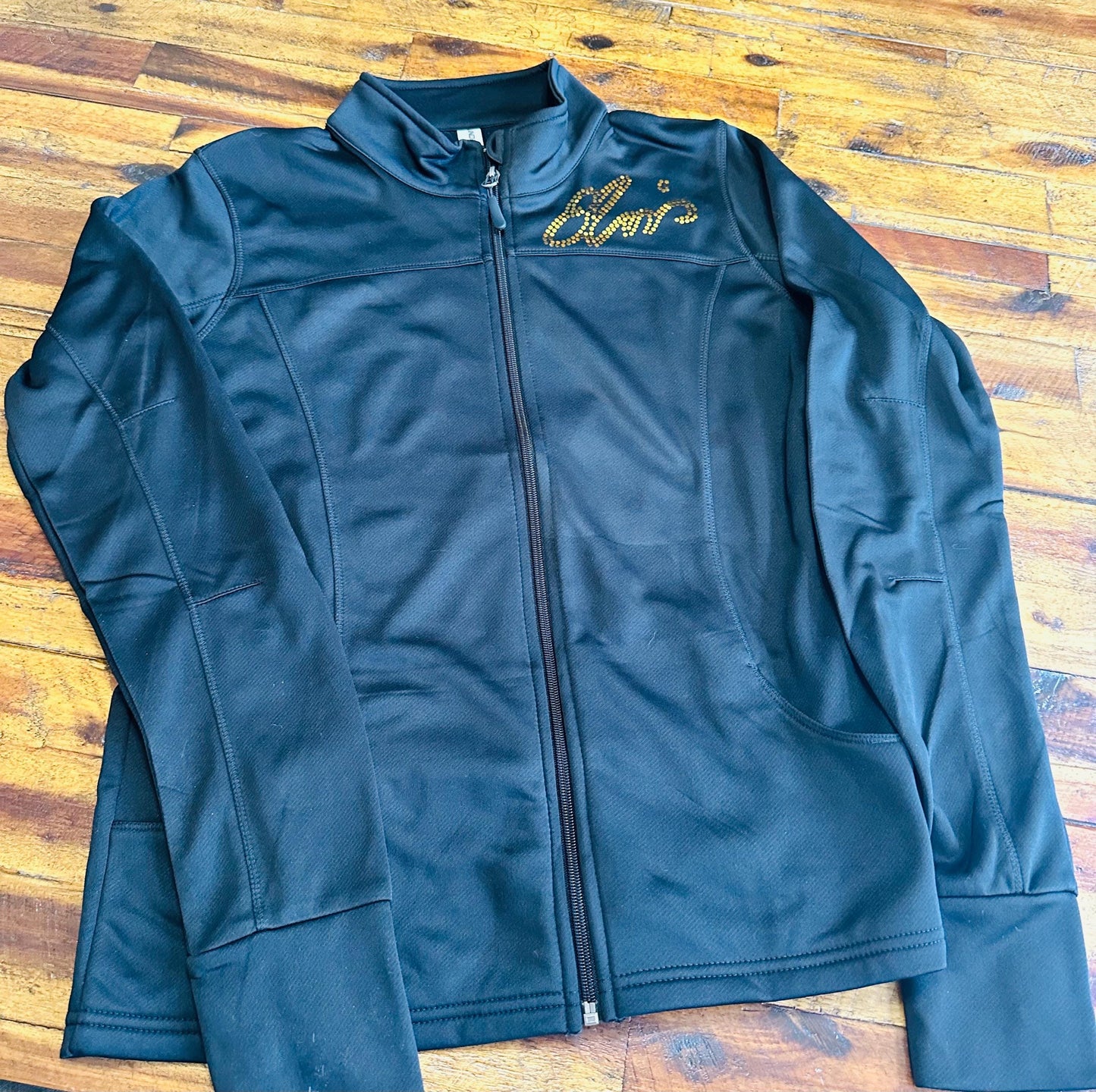 Elvis Eagle Bling Zippered Jacket, Zippered Hoodie or Sweatshirt! Full Sized Elvis Cape Eagle / Extra Large Elvis Design with Bling! - Stitch N Bling