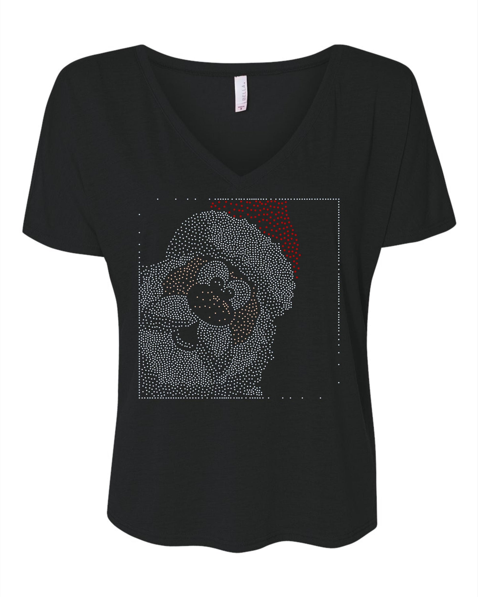Christmas Santa Bling Tee, T-Shirt Christmas Spangle Design! Santa Claus! St. Nicholas Tee, Long Sleeve or Sweatshirts! - Stitch N Bling