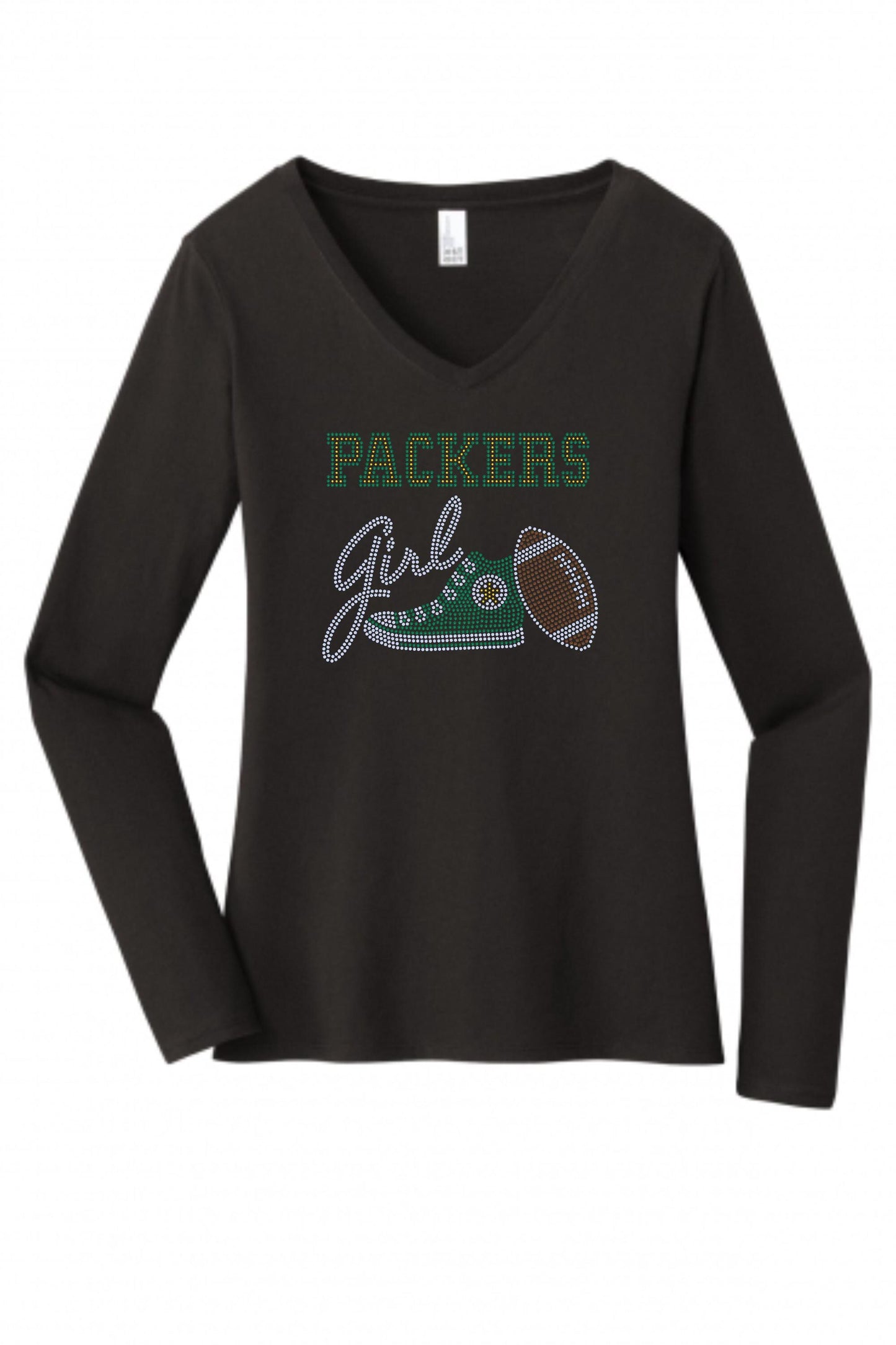 Personalized Green Bay Packers Tee, Converse Tennis Shoe, Packers Girl, Personalization Optional! Long sleeve and Sweatshirts!
