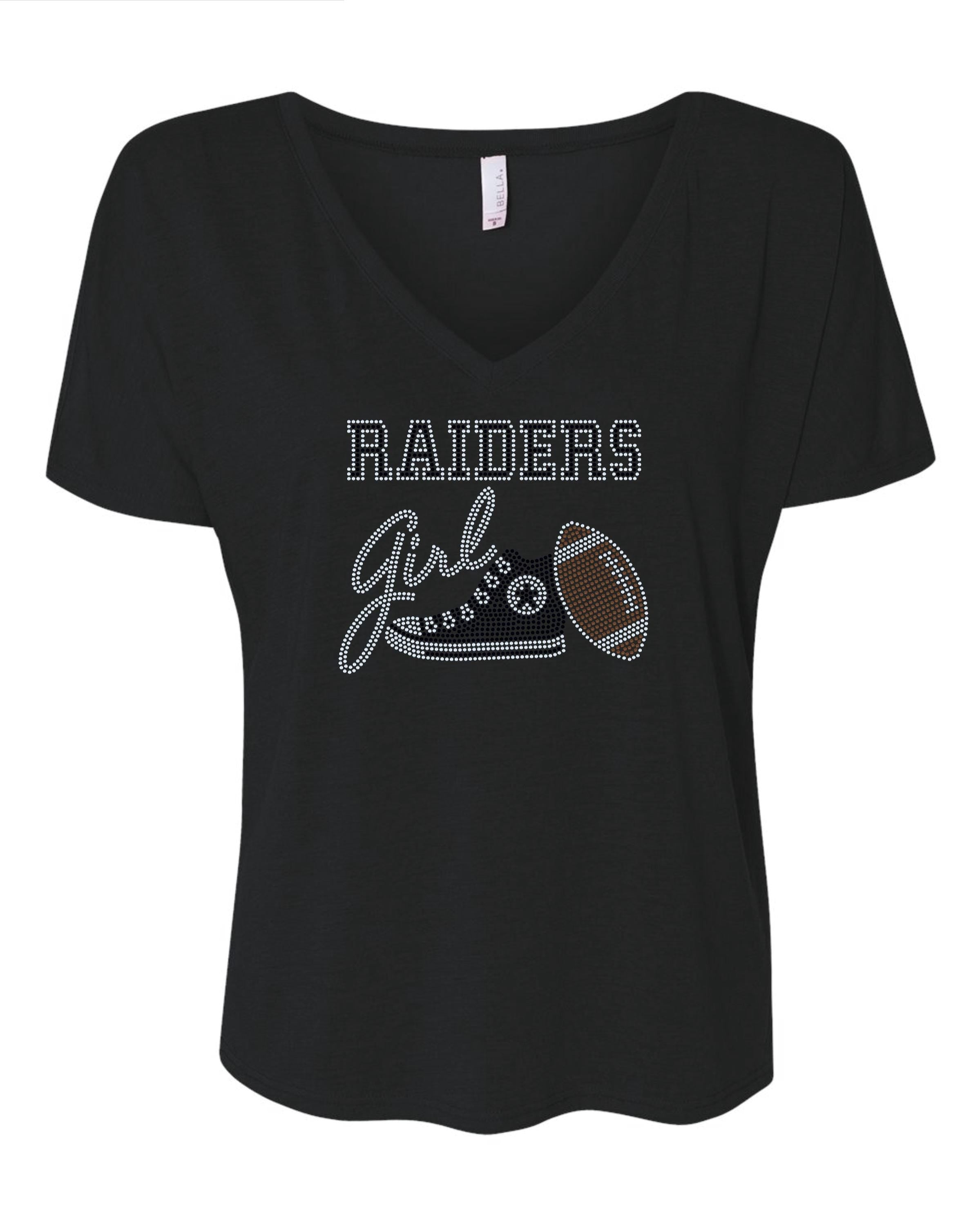 Las Vegas Raiders Bling Tee, Tennis Shoe, Raiders Girl, Personalization Optional! Long sleeve and Sweatshirts! - Stitch N Bling