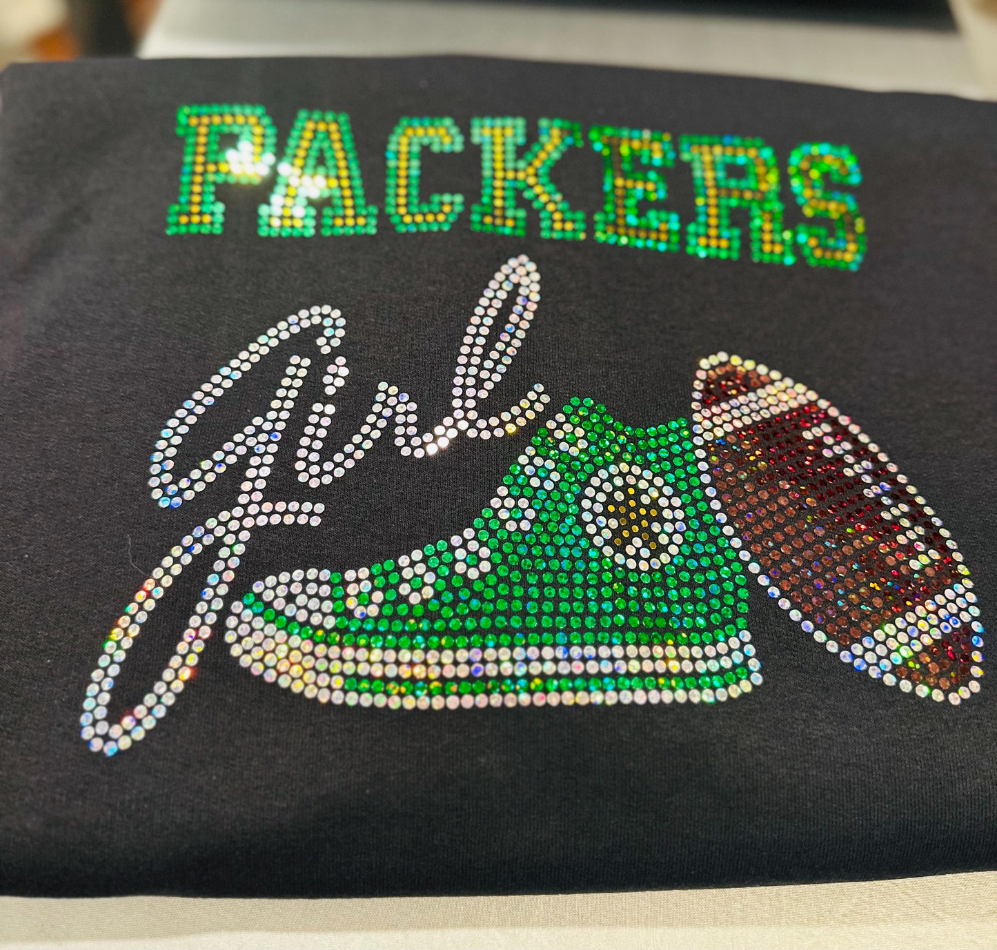 Personalized Green Bay Packers Tee, Converse Tennis Shoe, Packers Girl, Personalization Optional! Long sleeve and Sweatshirts!
