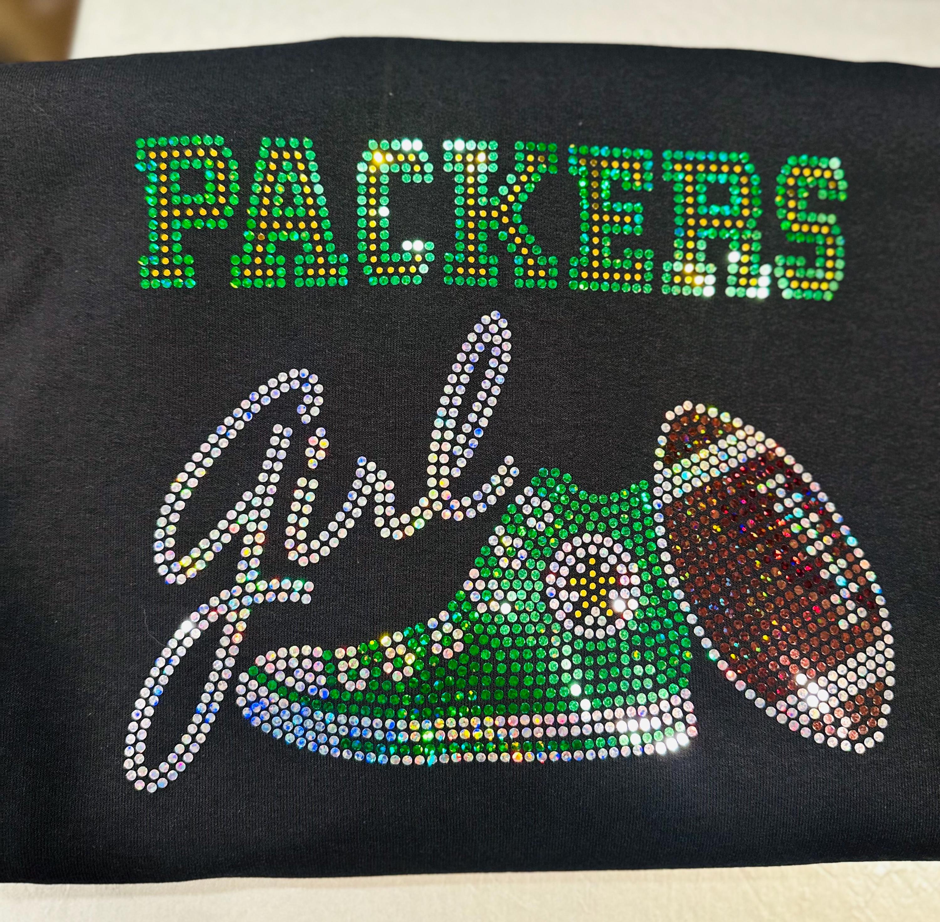 Personalized Green Bay Packers Tee, Converse Tennis Shoe, Packers Girl, Personalization Optional! Long sleeve and Sweatshirts! - Stitch N Bling