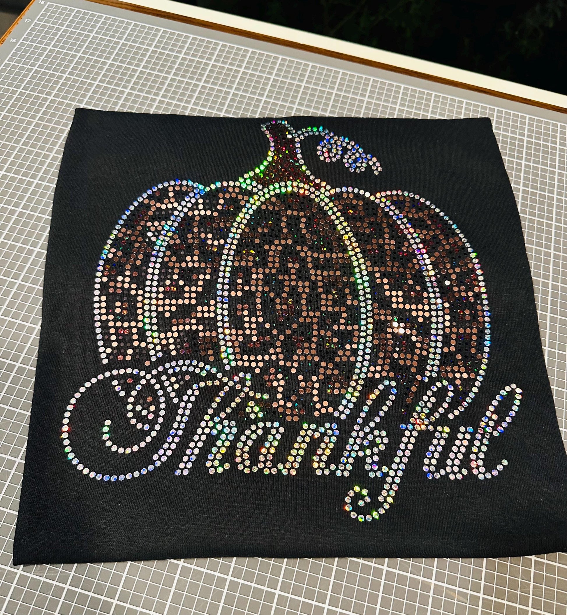 Thankful Leopard Pumpkin Bling Tee, T-Shirt Pumpkin Spangle Design! Fall Pumpkin Tee, Long Sleeve or Sweatshirt! Thanksgiving Shirt! Holiday - Stitch N Bling