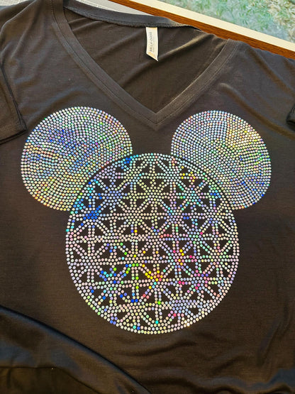 Mouse Bling / Theme Park Mouse Tee / Children & Adult Sizes Available, Sweatshirts and Long Sleeves Available!