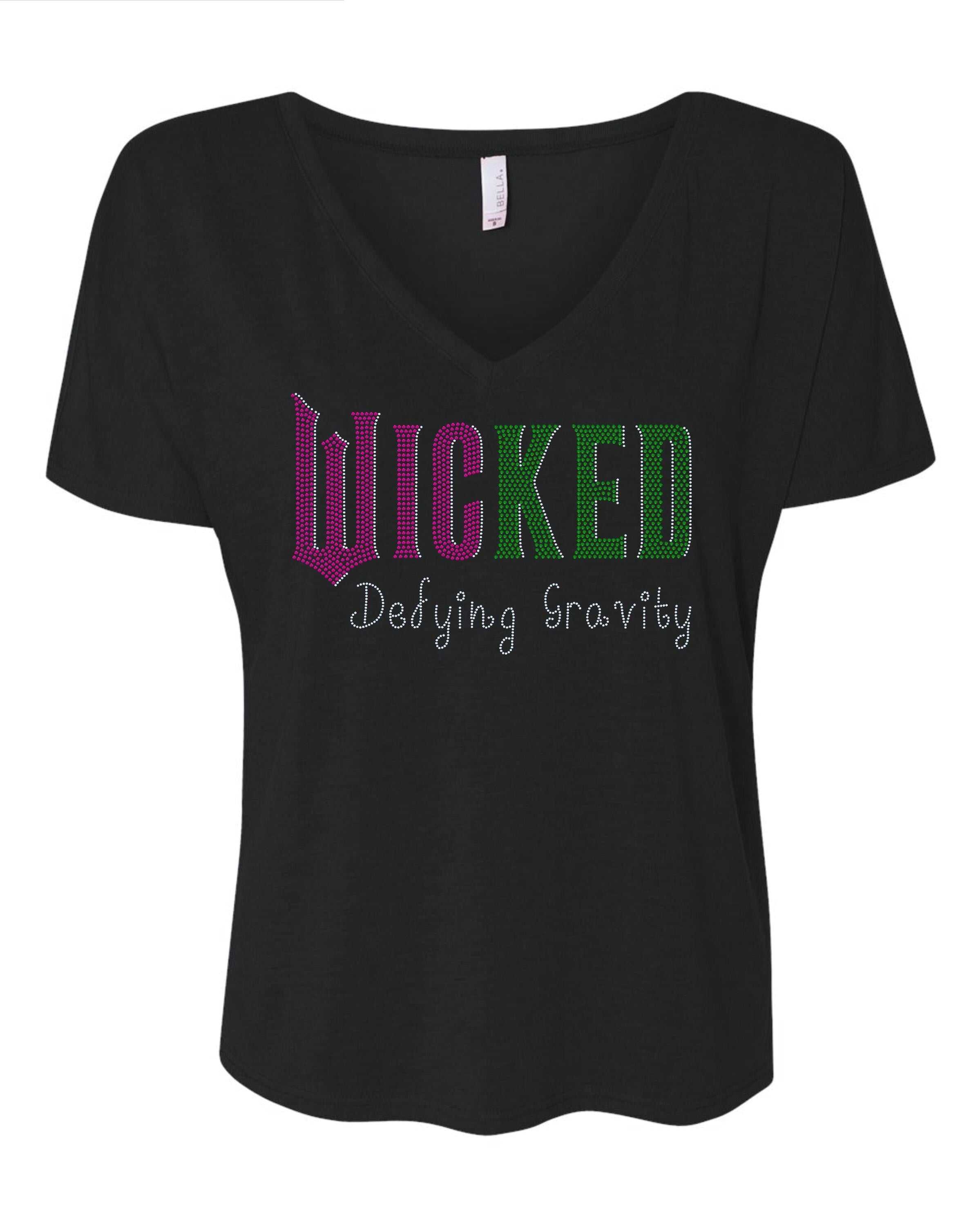 Wicked Defying Gravity Inspired Movie Bling Tee, Witch BLING Spangle Tees, Long Sleeves, Sweatshirts! Changed for Good - Stitch N Bling