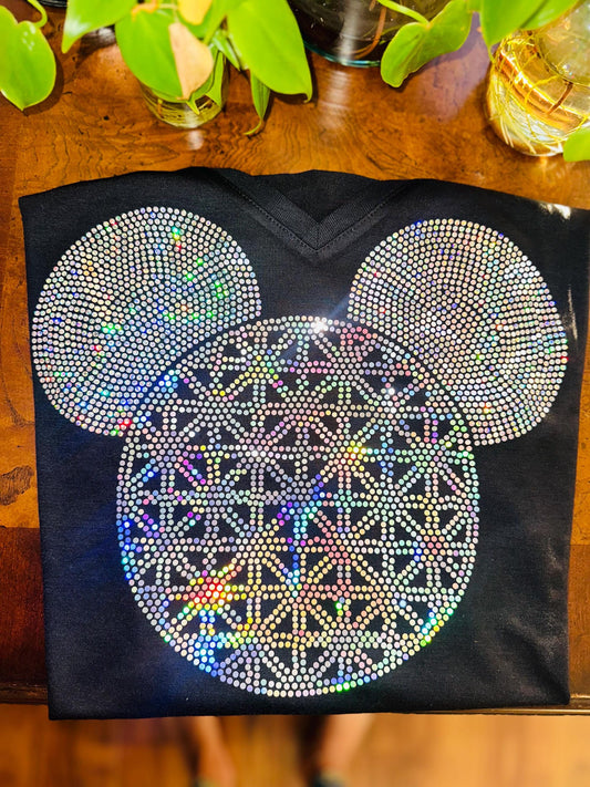 Mouse Bling / Theme Park Mouse Tee / Children & Adult Sizes Available, Sweatshirts and Long Sleeves Available!