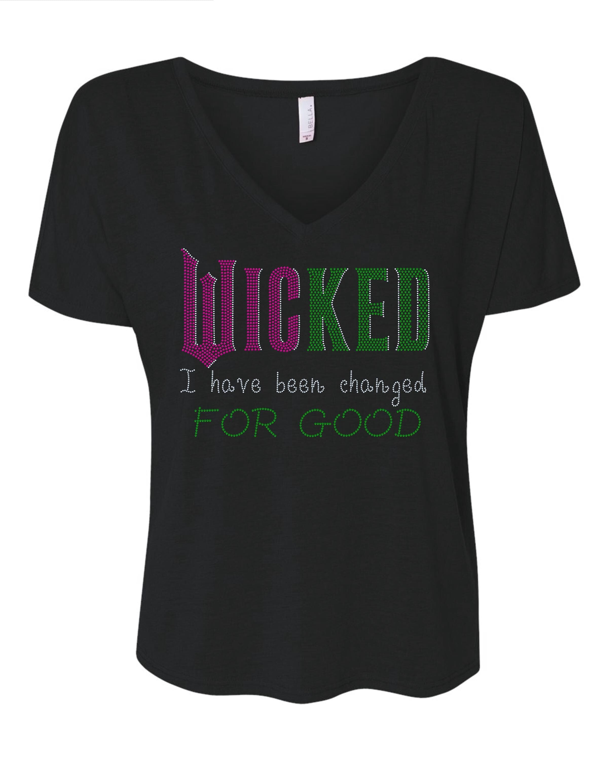 Wicked Changed for Good Inspired Movie Bling Tee, Witch BLING Spangle Tees, Long Sleeves, Sweatshirts! Defying Gravity - Stitch N Bling