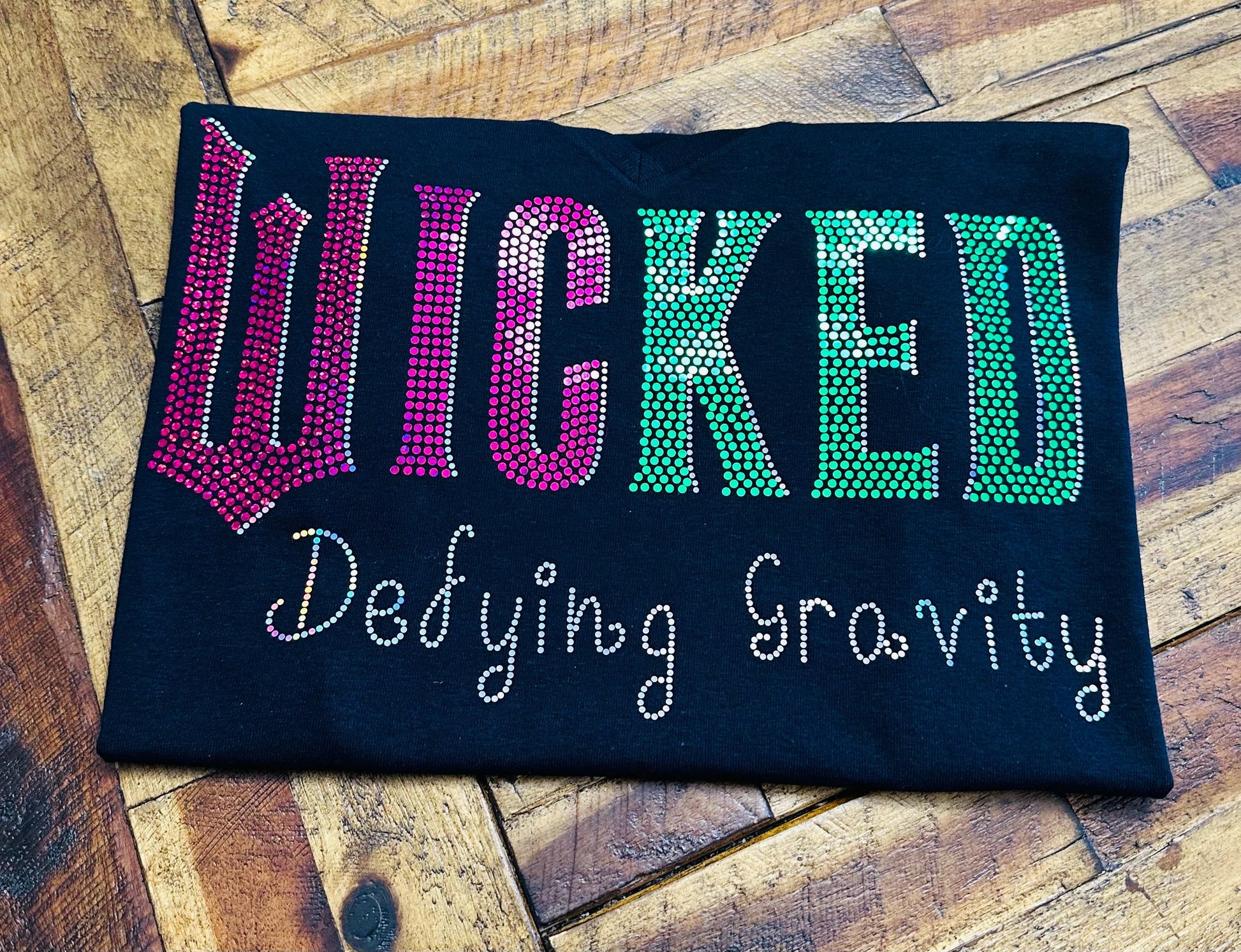 Wicked Defying Gravity Inspired Movie Bling Tee, Witch BLING Spangle Tees, Long Sleeves, Sweatshirts! Changed for Good - Stitch N Bling