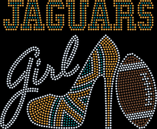 Jacksonville Jaguars Tee, Jaguars High Heel Shoe, Jaguars Girl, Personalization Optional! Long sleeve and Sweatshirts! - Stitch N Bling