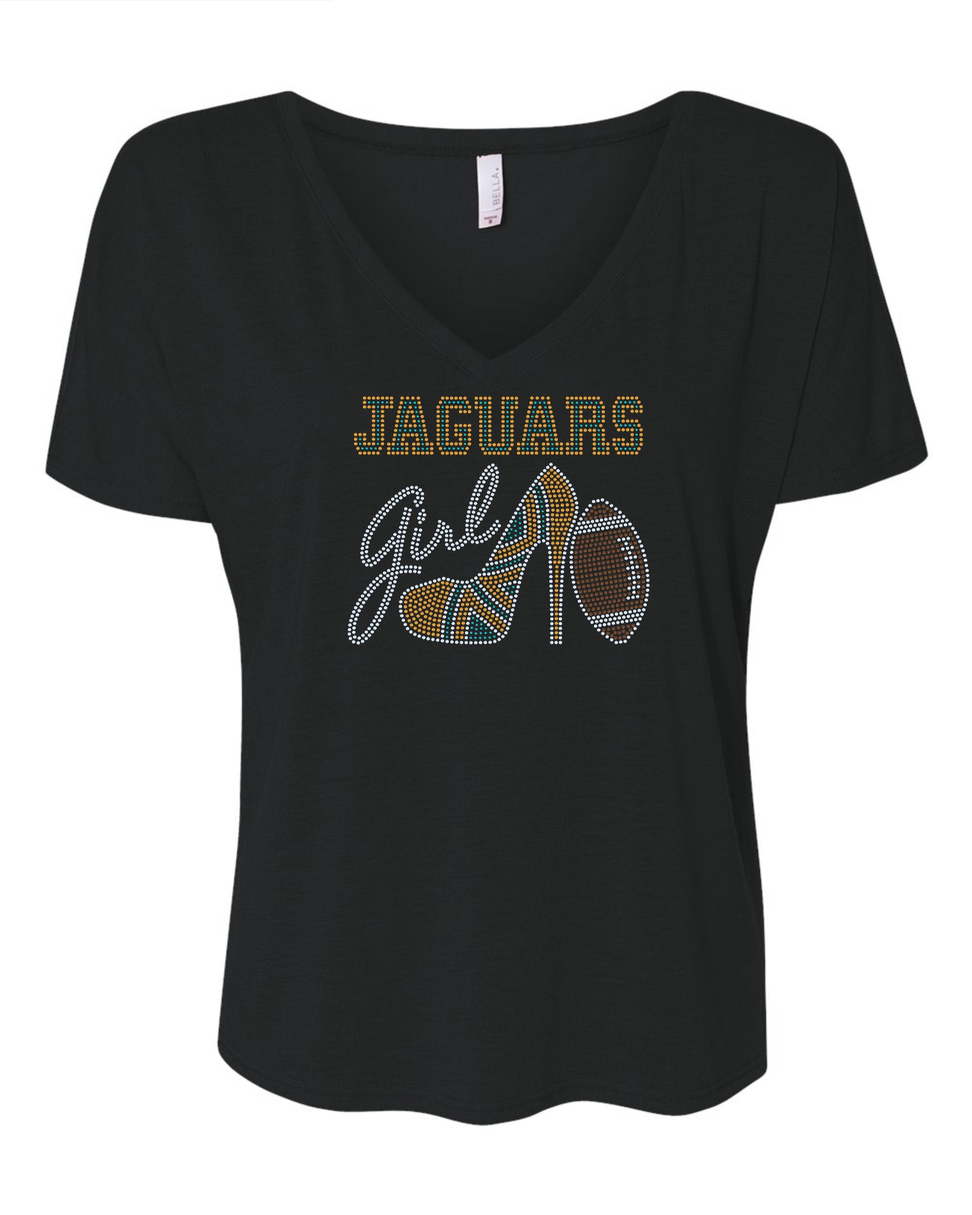 Jacksonville Jaguars Tee, Jaguars High Heel Shoe, Jaguars Girl, Personalization Optional! Long sleeve and Sweatshirts! - Stitch N Bling