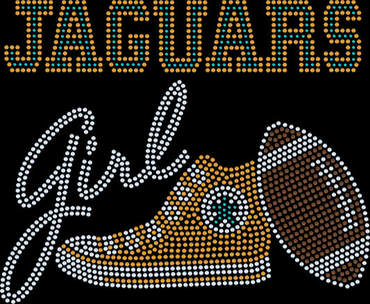 Jacksonville Jaguars Tee, Jaguars Tennis Shoe, Jaguars Girl, Personalization Optional! Long sleeve and Sweatshirts! - Stitch N Bling
