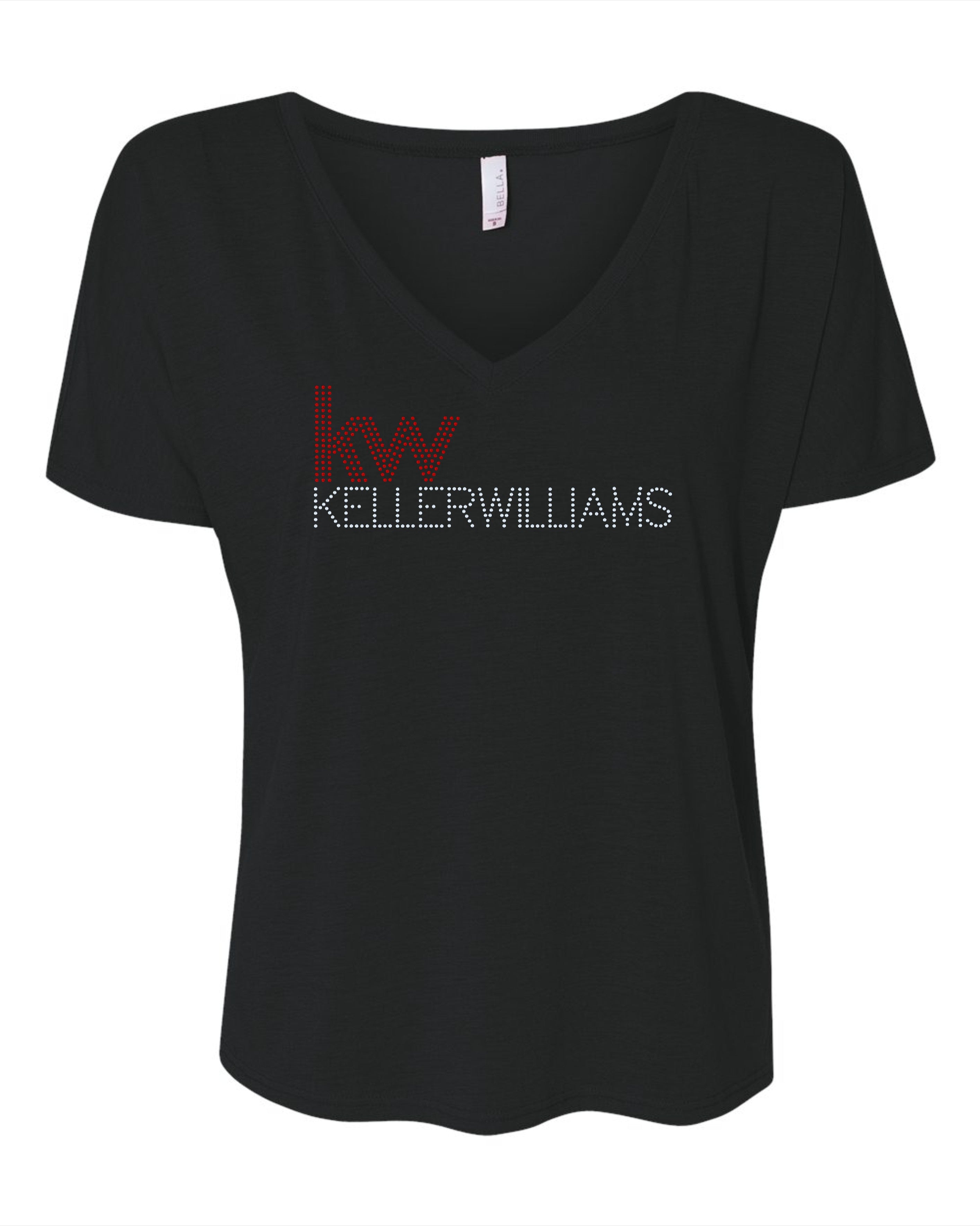 KW REALTOR Bling Tee, REALTOR Bling Tee / REALTOR Work Tee Sparkly Spangle Collared Tee / Polo Option - Stitch N Bling