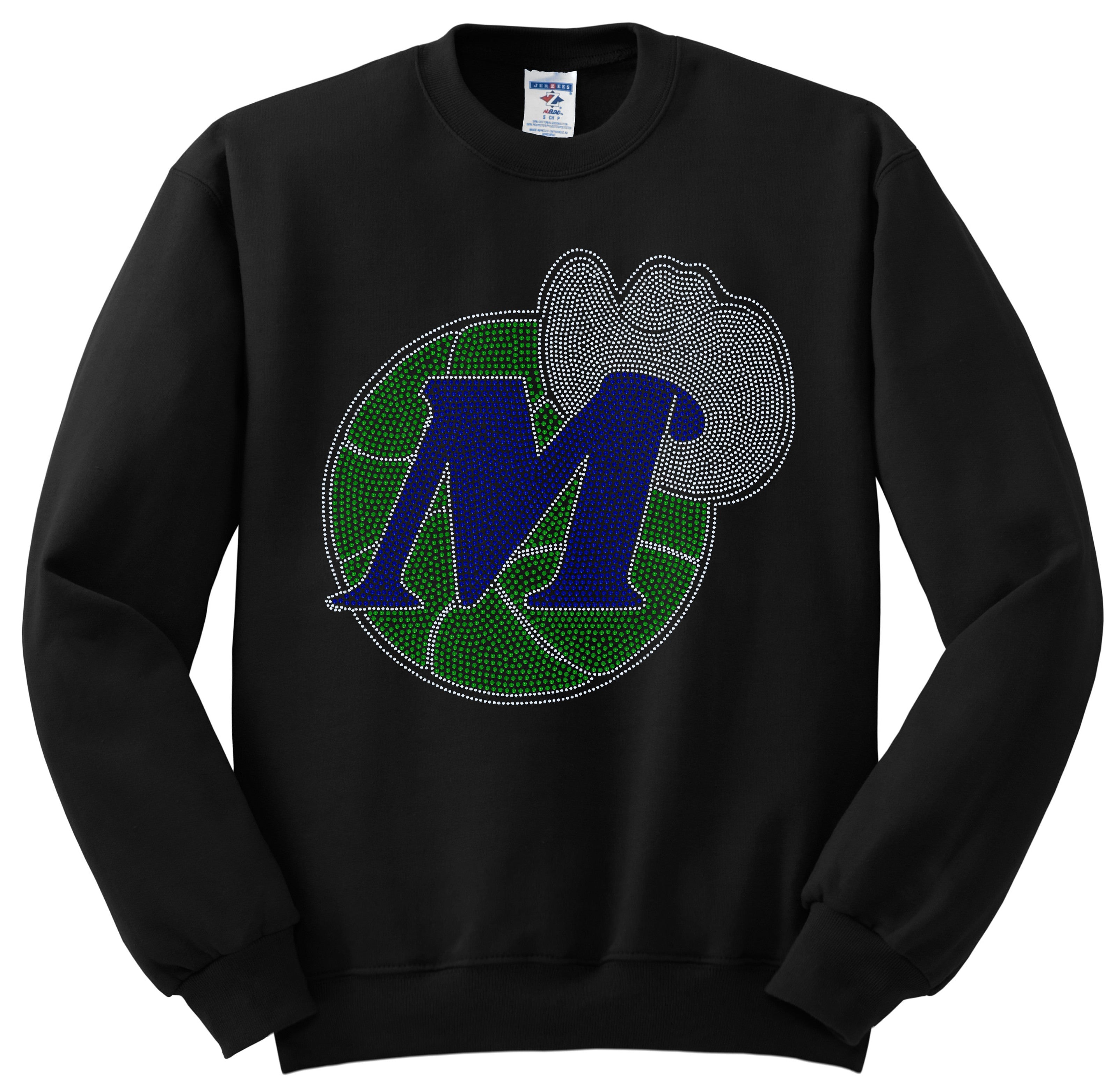 Dallas Mavericks Cowboy Hat Basketball Bling Apparel – Ladies V-Neck Tee, Unisex Crewneck, Ladies Long Sleeve V-Neck Shirt, Unisex Sweatshirt