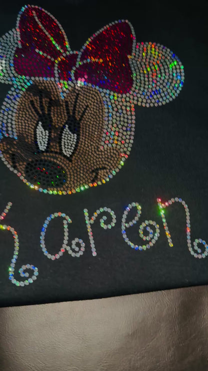 Personalized Mouse Bling/ Girl Mouse Tee/ Children & Adult Sizes Available, Sweatshirts / Free Personalization