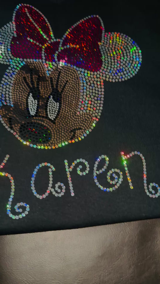 Personalized Mouse Bling/ Girl Mouse Tee/ Children & Adult Sizes Available, Sweatshirts / Free Personalization