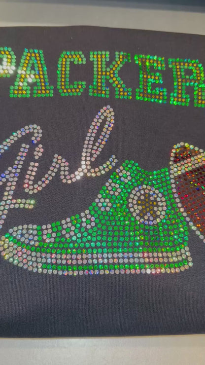 Personalized Green Bay Packers Tee, Converse Tennis Shoe, Packers Girl, Personalization Optional! Long sleeve and Sweatshirts!