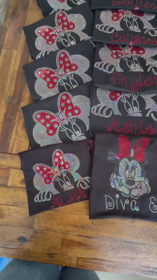 Personalized Mouse Bling/ Girl Mouse Tee/ Children & Adult Sizes Available, Sweatshirts / Free Personalization