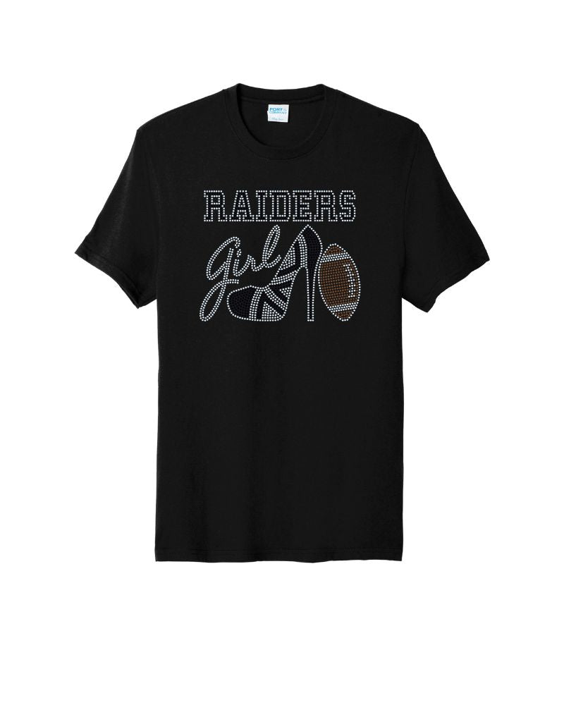 Las Vegas Raiders Girl High Heel Football Bling Apparel – Ladies V-Neck Tee, Unisex Crewneck, Ladies Long Sleeve V-Neck Shirt, Unisex Sweatshirt