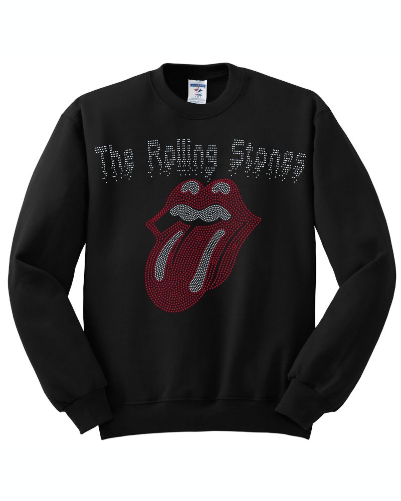 Rolling Stones Concert Bling Apparel – Ladies V-Neck Tee, Unisex Crewneck, Ladies Long Sleeve V-Neck Shirt, Unisex Sweatshirt