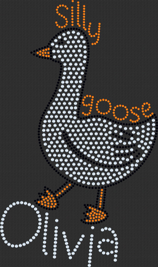 Silly Goose Onesie or Tee / Goose Bling Onesie! Baby Bling! Youth Tee / T-Shirt Bling! Free Personalization Available!
