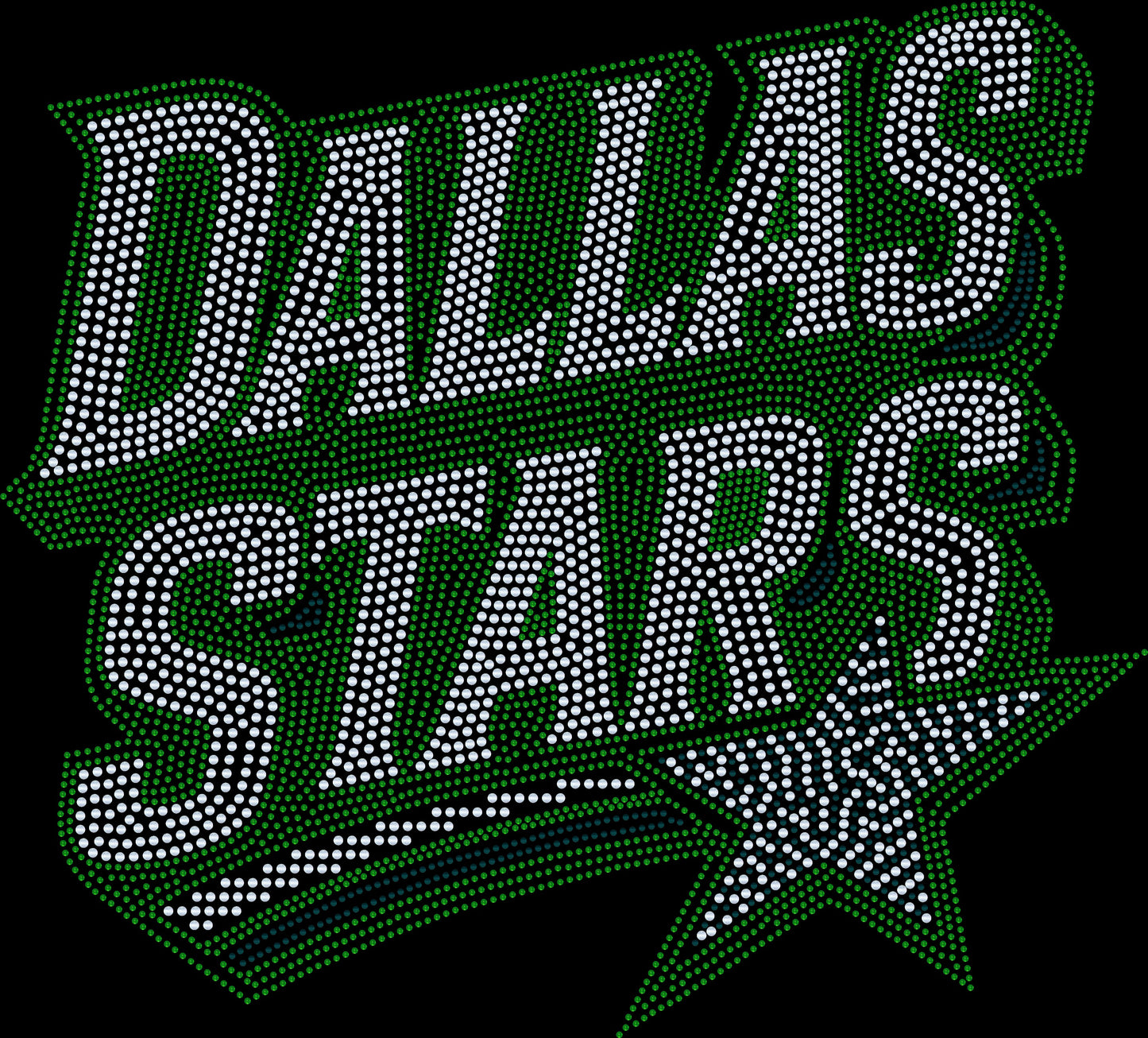Dallas Stars Bling Tee, Hockey Bling T-Shirt, Dallas Hockey, Optional Personalization Name & Number Tee! - Stitch N Bling