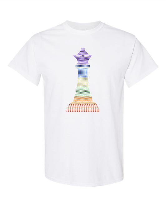 Pride Queen Bling Tee, Sparkling Pride Bling T-Shirt, Pride Chess Piece Tee, Tank or Sweatshirt Available