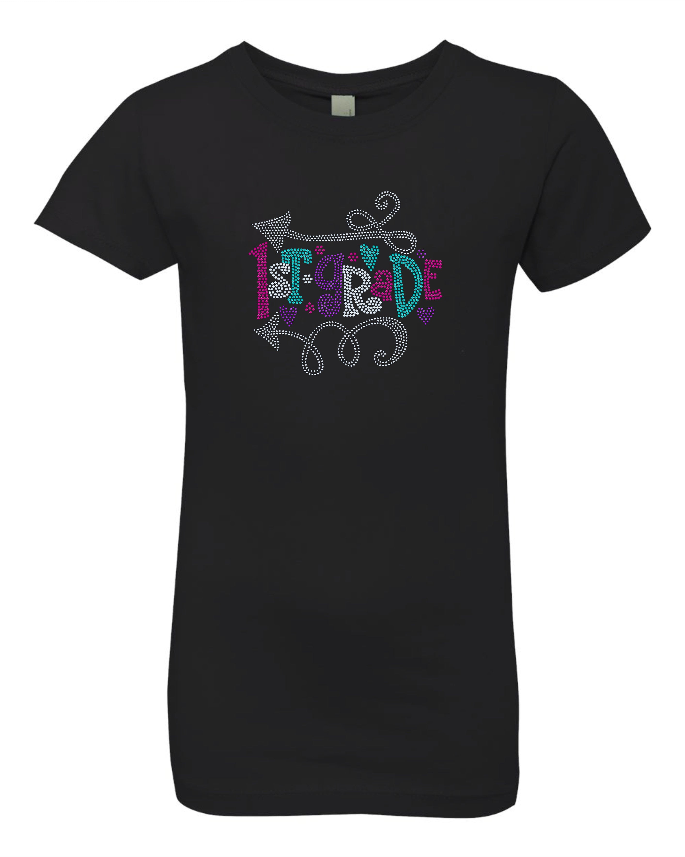 Back-to-School Bling Tee – 1st, 2nd, 3rd, 4th, 5th Grade Sparkle Shirt for Kids!